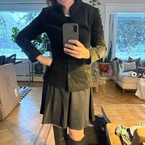 Elie Tahari Women's Velvet Dark Green Blazer